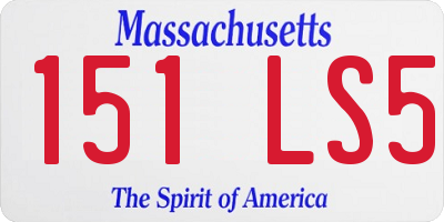 MA license plate 151LS5