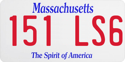 MA license plate 151LS6