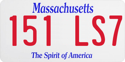 MA license plate 151LS7