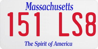 MA license plate 151LS8