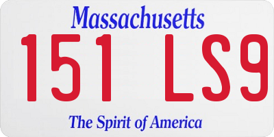 MA license plate 151LS9
