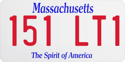MA license plate 151LT1