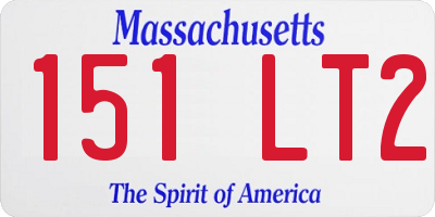 MA license plate 151LT2