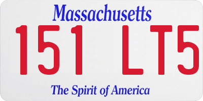 MA license plate 151LT5