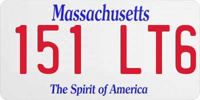 MA license plate 151LT6