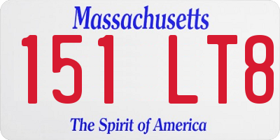 MA license plate 151LT8