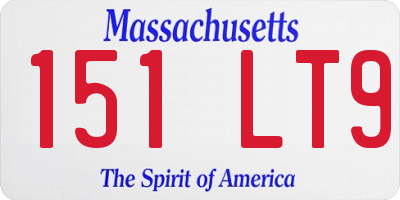 MA license plate 151LT9