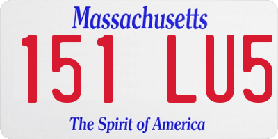 MA license plate 151LU5