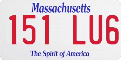MA license plate 151LU6