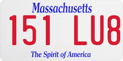 MA license plate 151LU8