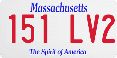 MA license plate 151LV2