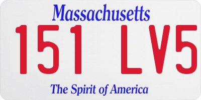MA license plate 151LV5