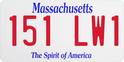 MA license plate 151LW1