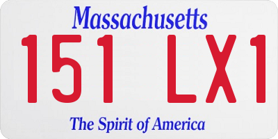 MA license plate 151LX1