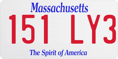 MA license plate 151LY3