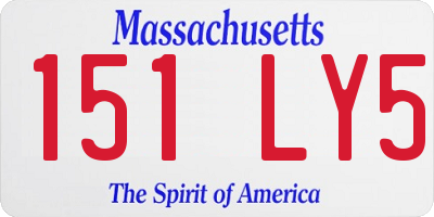 MA license plate 151LY5
