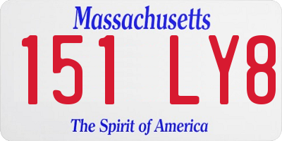 MA license plate 151LY8