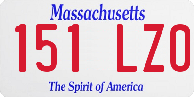 MA license plate 151LZ0
