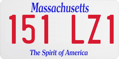 MA license plate 151LZ1