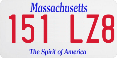 MA license plate 151LZ8
