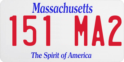 MA license plate 151MA2