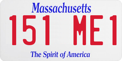 MA license plate 151ME1