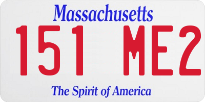MA license plate 151ME2