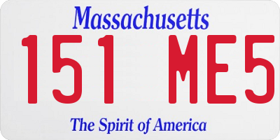MA license plate 151ME5