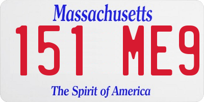 MA license plate 151ME9
