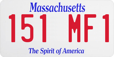 MA license plate 151MF1