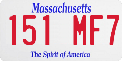 MA license plate 151MF7