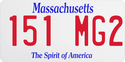 MA license plate 151MG2