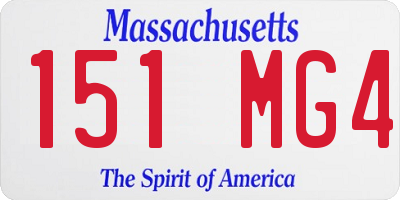 MA license plate 151MG4
