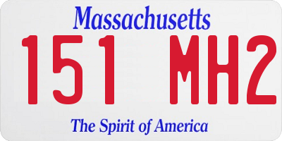 MA license plate 151MH2