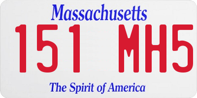 MA license plate 151MH5