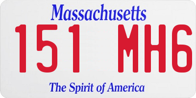 MA license plate 151MH6