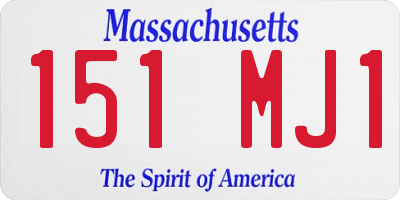 MA license plate 151MJ1