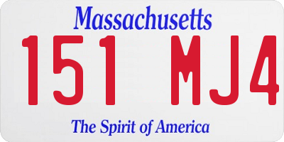 MA license plate 151MJ4