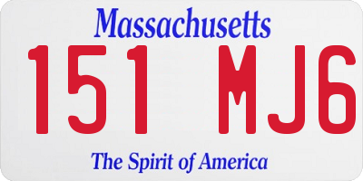 MA license plate 151MJ6