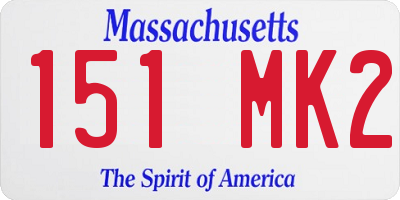 MA license plate 151MK2