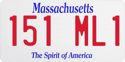 MA license plate 151ML1