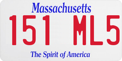 MA license plate 151ML5