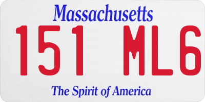 MA license plate 151ML6
