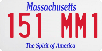 MA license plate 151MM1