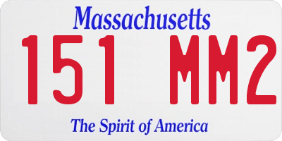 MA license plate 151MM2