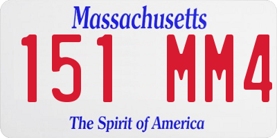 MA license plate 151MM4