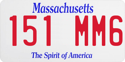 MA license plate 151MM6