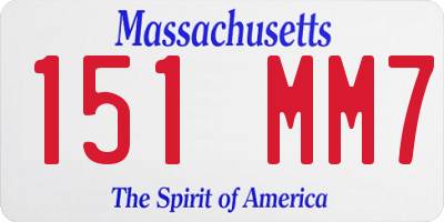 MA license plate 151MM7