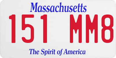 MA license plate 151MM8