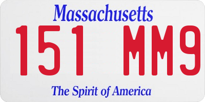 MA license plate 151MM9